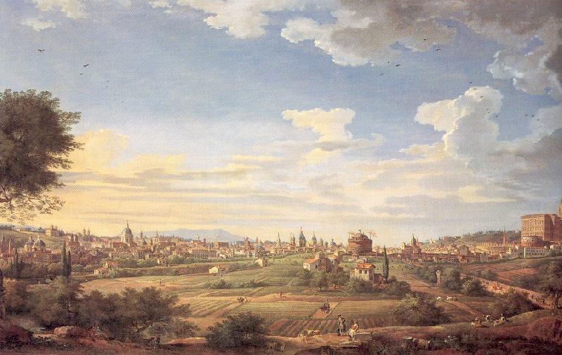 Panini, Giovanni Paolo View of Rome from Mt. Mario, In the Southeast Germany oil painting art